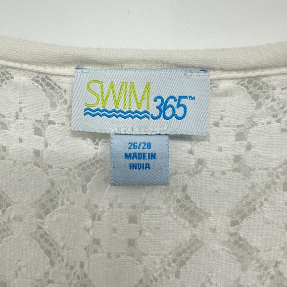Swim 365 Cover Up Kimono Cardigan Duster Plus Size 26 28 Crochet Beach Resort - Picture 11 of 14